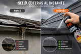 Antes y después de aplicar el spray sella goteras
